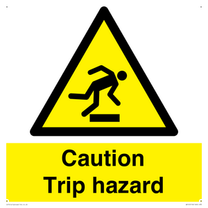 caution trip hazard